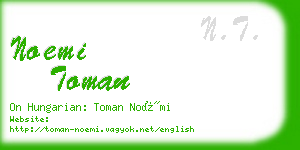 noemi toman business card